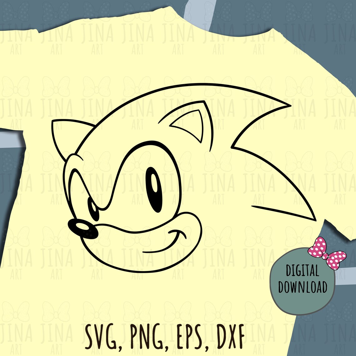 Sonic Face Svg Outline/ Blue hedgehog svg/ Hedgehog Layered | Etsy