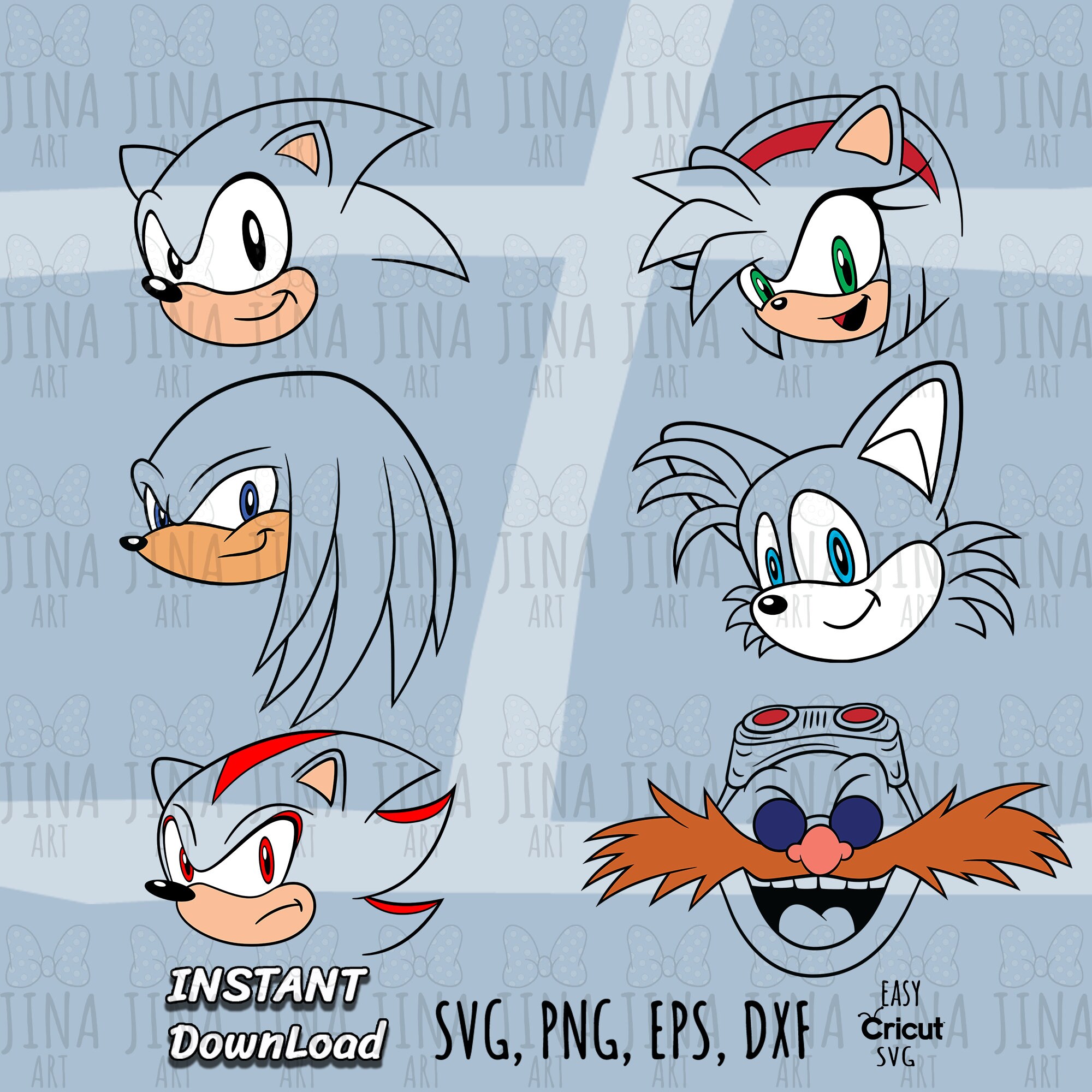 Shadow Face Svg, Sonic The Hedgehog Svg, Cartoon Svg, Png Dxf Eps Digital  File