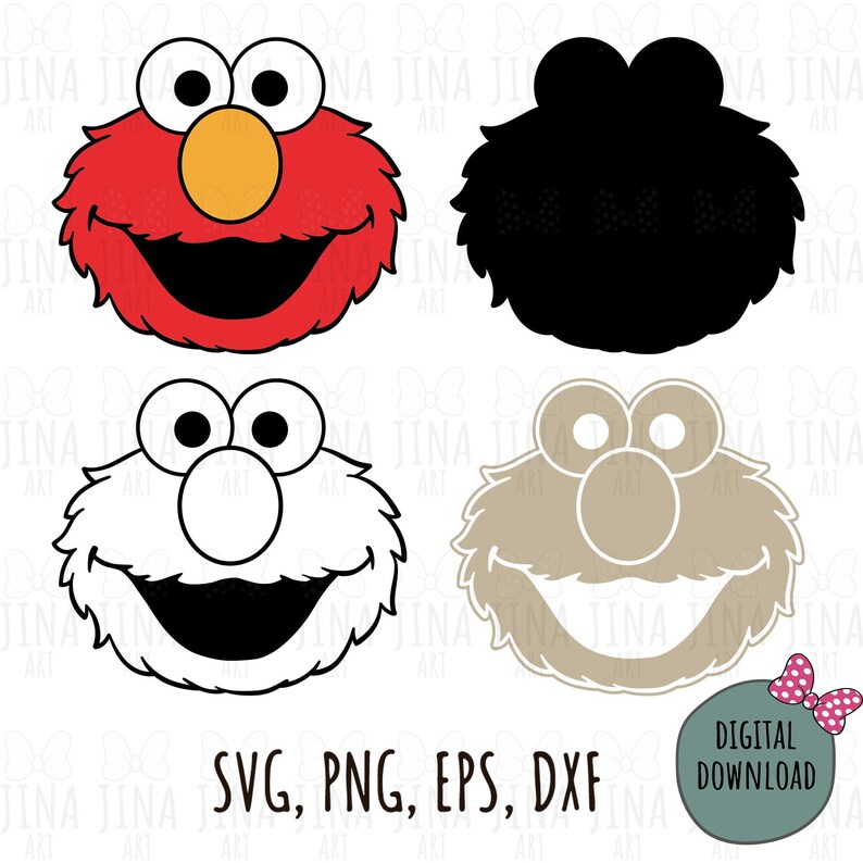 Download Sesame Street Elmo Face Head / Sesame Street Birthday ...