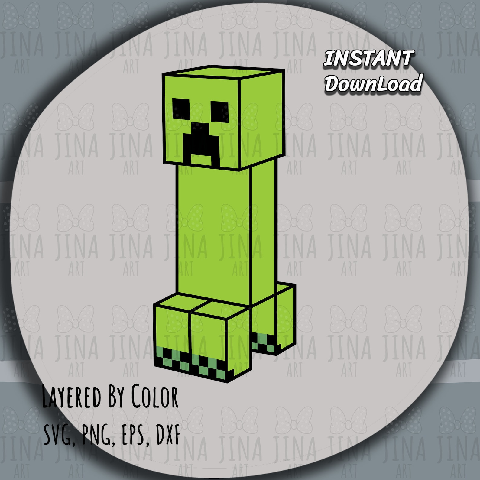 Creeper minecraft Svg/ Creeper cricut file/ Creeper Layered | Etsy