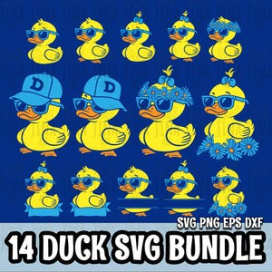 Paquete svg pato de goma, camisa de pato divertido svg, diseño de pato de goma amarillo, archivo para cricut, descarga instantánea