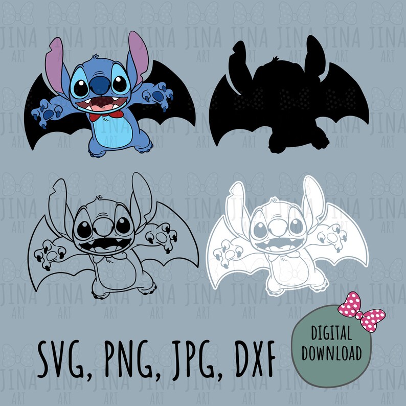 Download Stitch Layered SVG/ Stitch Bat/ Disney Cut Files/ SVG Dxf ...