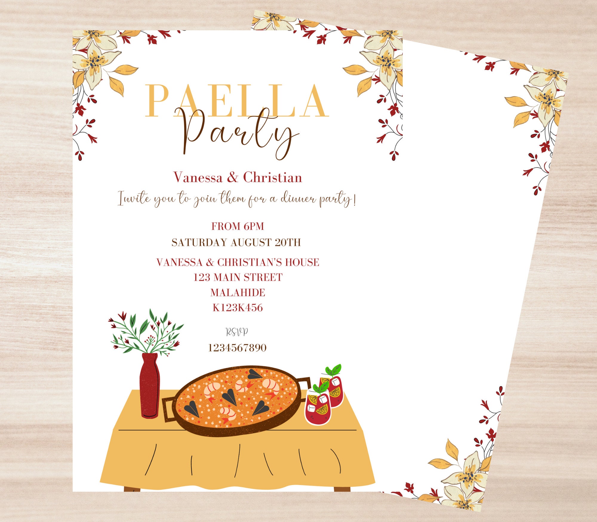 Paella Dinner Spanish Fiesta Theme Party Invite Editable Etsy Espa a paella-dinner-spanish-fiesta-theme-party-invite-editable-etsy-espa-a