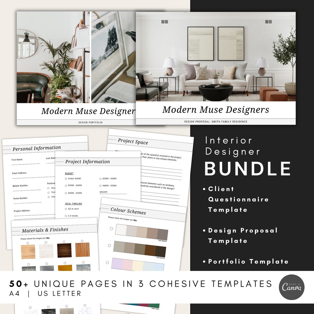 Interior Design Template Bundle, Interior Design Templates, Interior ...
