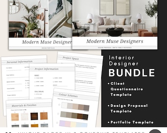 Interior Design Template Bundle, Interior Design Templates, Interior Designer Template Bundle