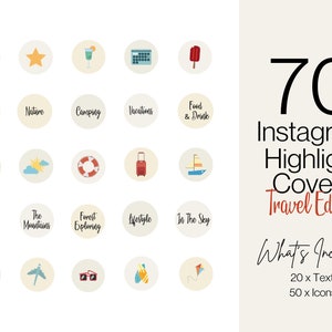 Instagram Travel Highlight Covers, Instagram Travel Blogger, iG Highlights, Instagram Aesthetic Templates