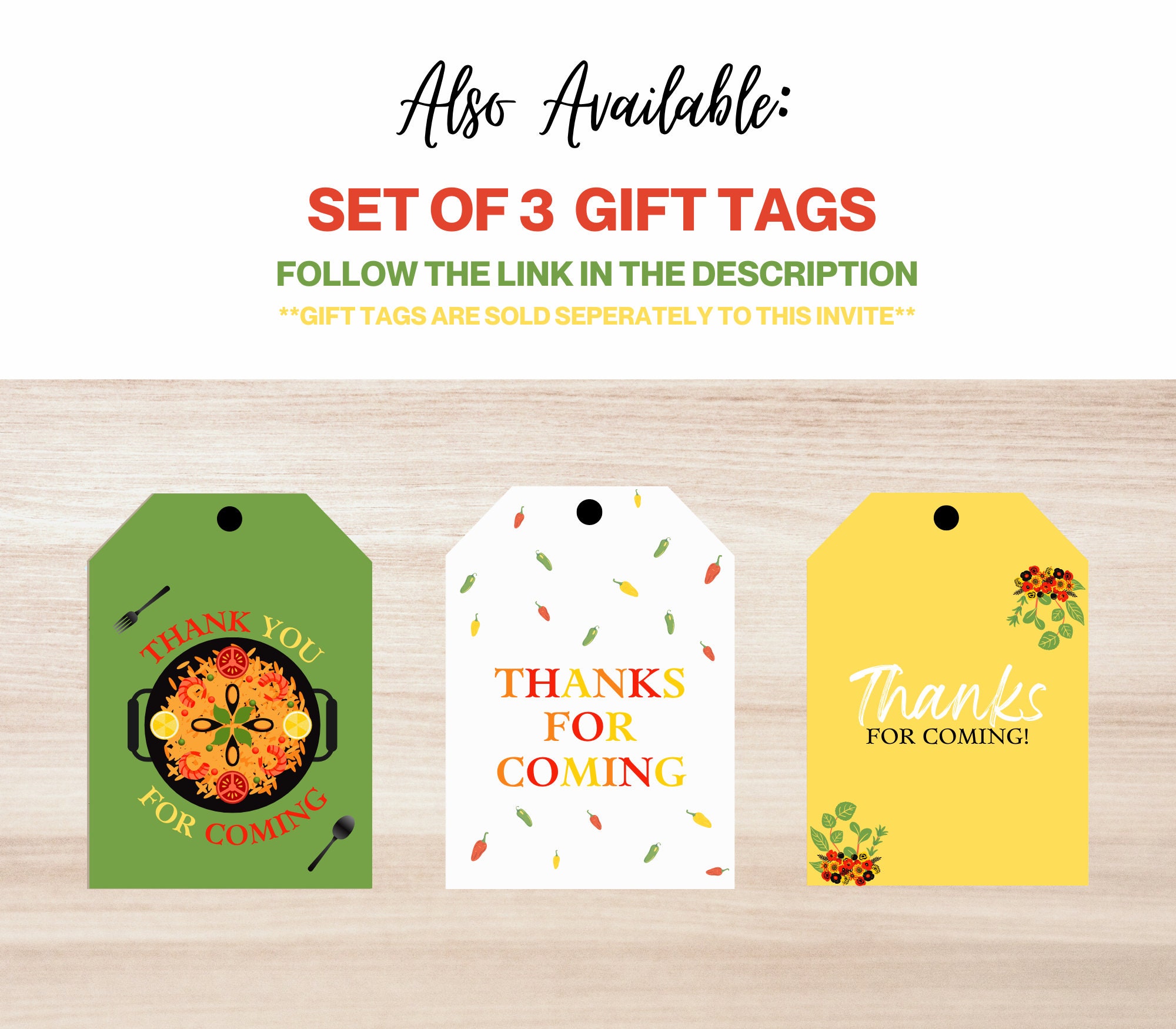 Paella Party Invitation Paella Party Invites Paella Etsy