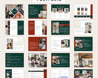 Design Portfolio Template, Interior Design Portfolio Template, E-Design Template