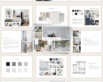 Design Proposal Template, Minimal Interior Design Proposal Template, Interior Design Presentation Template