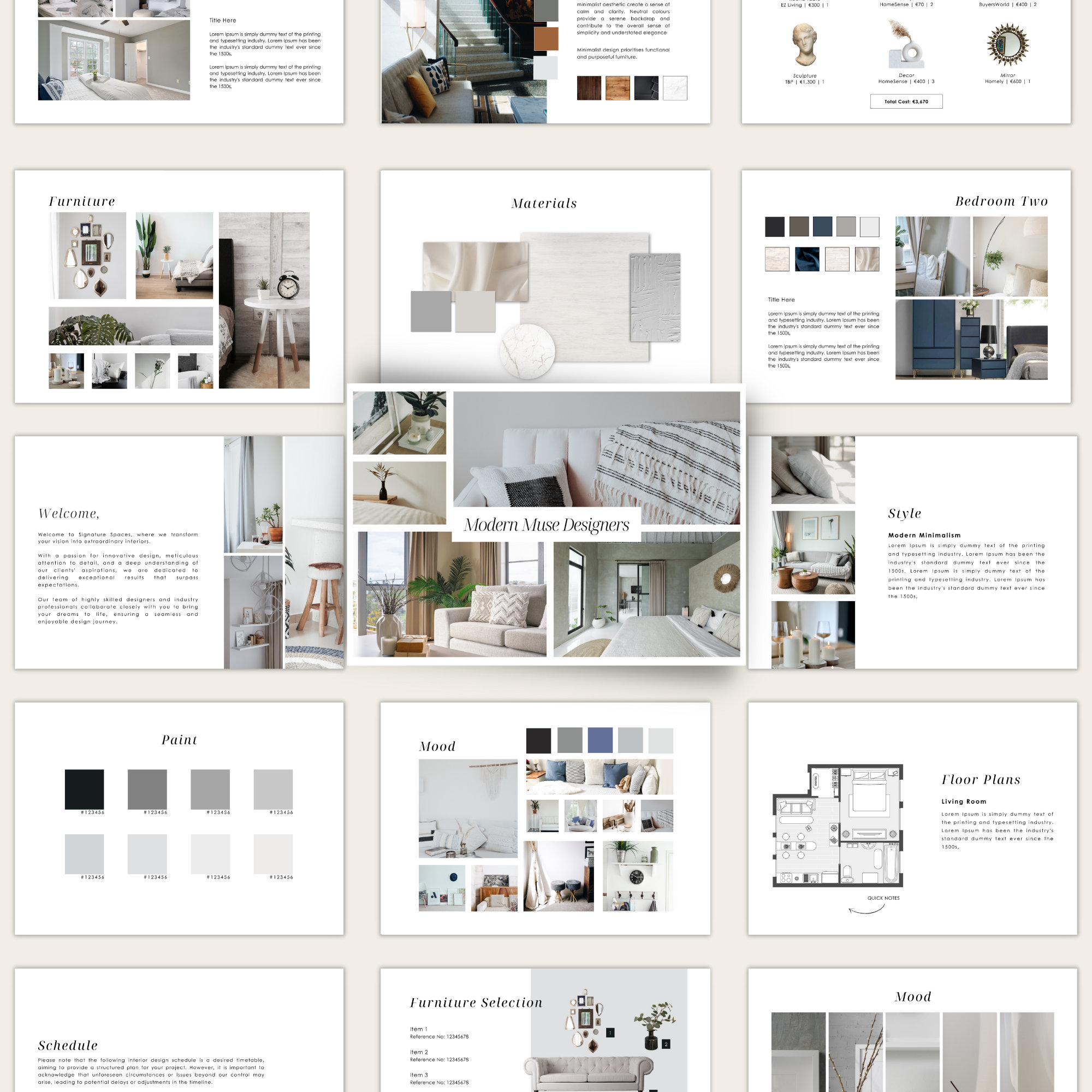 Design Proposal Template, Minimal Interior Design Proposal Template ...