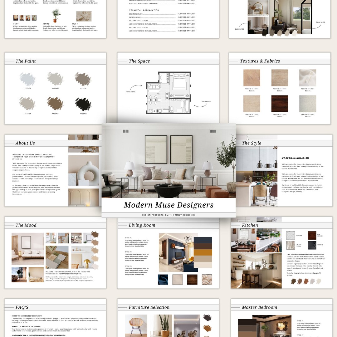 Design Proposal Template, Interior Design Proposal Template, E-design ...