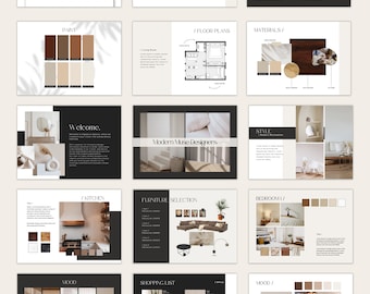 Design Proposal Template, Minimal Interior Design Proposal Template, Interior Design Presentation Template