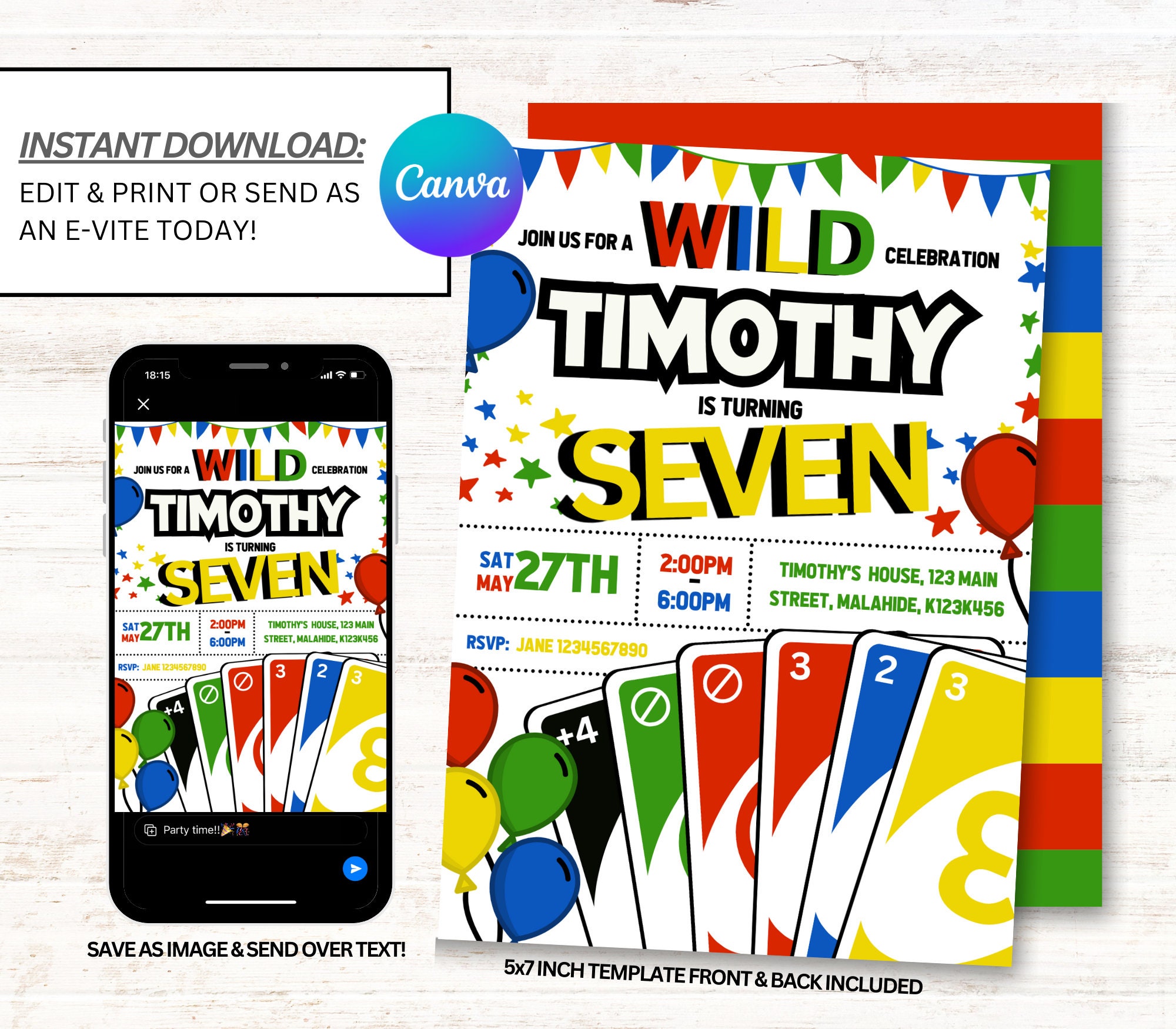 Uno Invitation - Etsy uno-card-game-1st-first-birthday-party-invitation