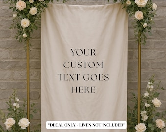 Custom Iron On Decal – Customised Heat Transfer Vinyl for Fabric | Names, Quotes & Designs for Wedding Signs, Clothing, Linen Banners