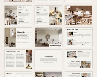 Design Portfolio Template, Interior Design Portfolio Template, Interior Design Template