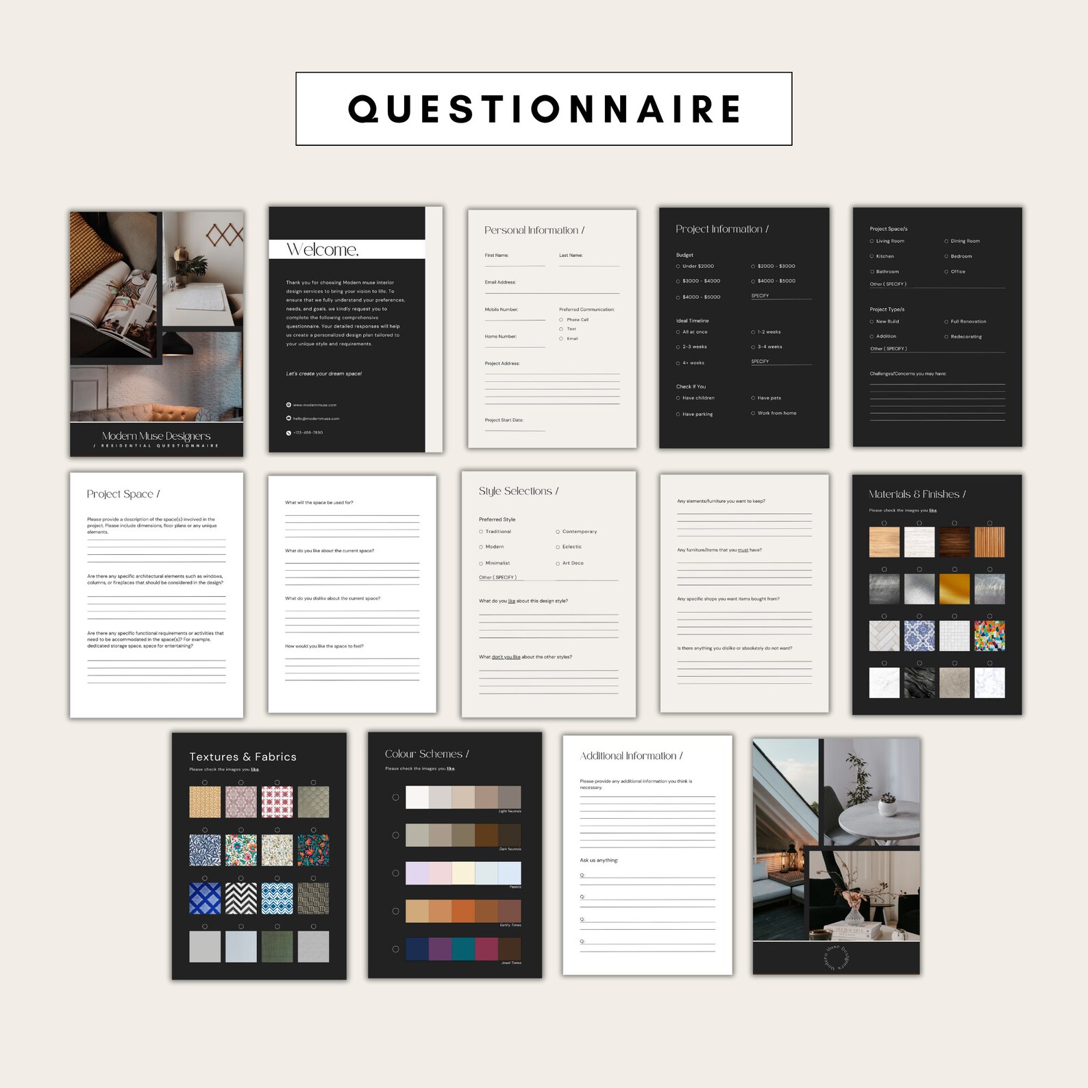 Interior Design Template Bundle, Interior Design Templates, Interior ...