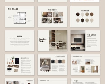 Design Proposal Template, Minimal Interior Design Proposal Template, Interior Design Presentation Template