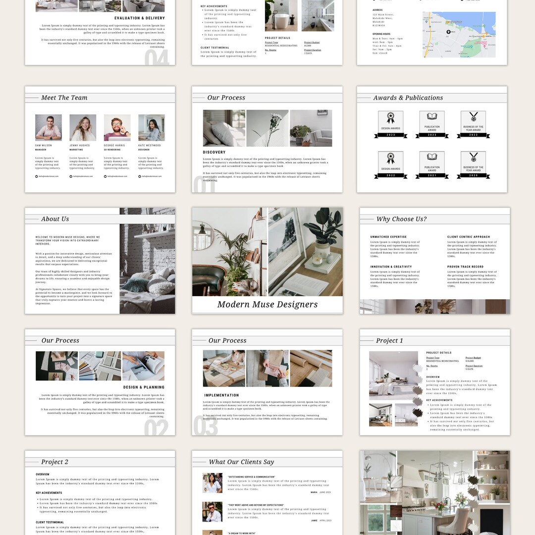 Design Portfolio Template, Interior Design Portfolio Template, Interior ...