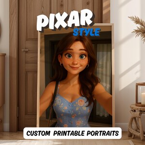 Custom Pixar Style Portrait, Custom Cartoon Pictures, Custom Character Digital Print