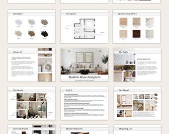 Design Proposal Template, Minimal Interior Design Proposal Template, Interior Design Presentation Template
