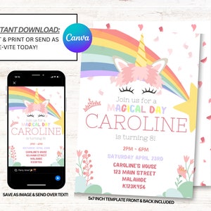 Unicorn uitnodiging, Unicorn nodigt uit, direct downloaden