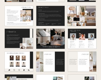 Design Portfolio Template, Interior Design Portfolio Template, Interior Design Template