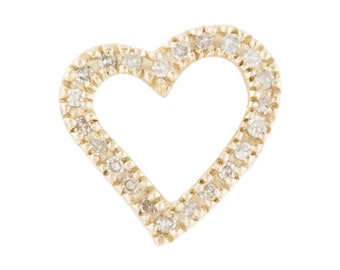 14K White Gold 0.08Ct Diamond Heart Pendant