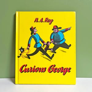 Livre d'histoires de George curieux, H.A. Grand livre pour enfants Rey relié, années 60
