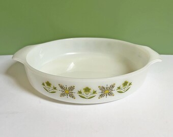Vintage Anchor Hocking Fire King 'green Meadow' Baking Dishes