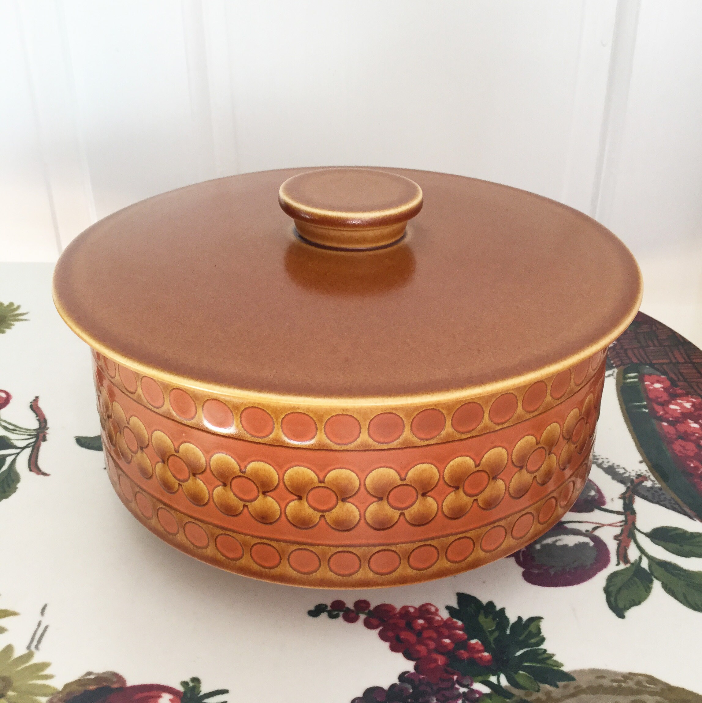 Hornsea Saffron serving dish / tureen with lid designed by Etsy