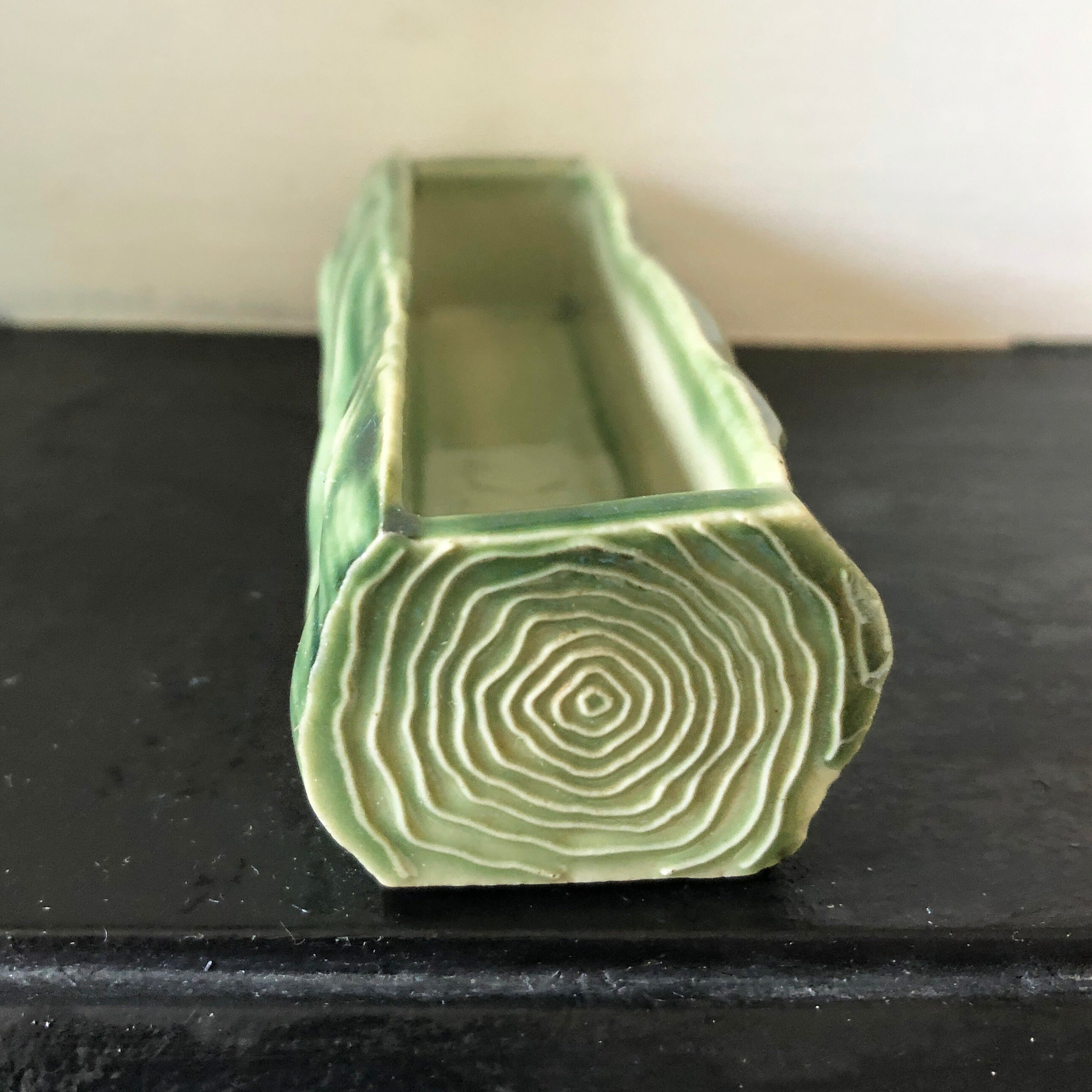 Wade Pottery Green Log Posy Vase Etsy