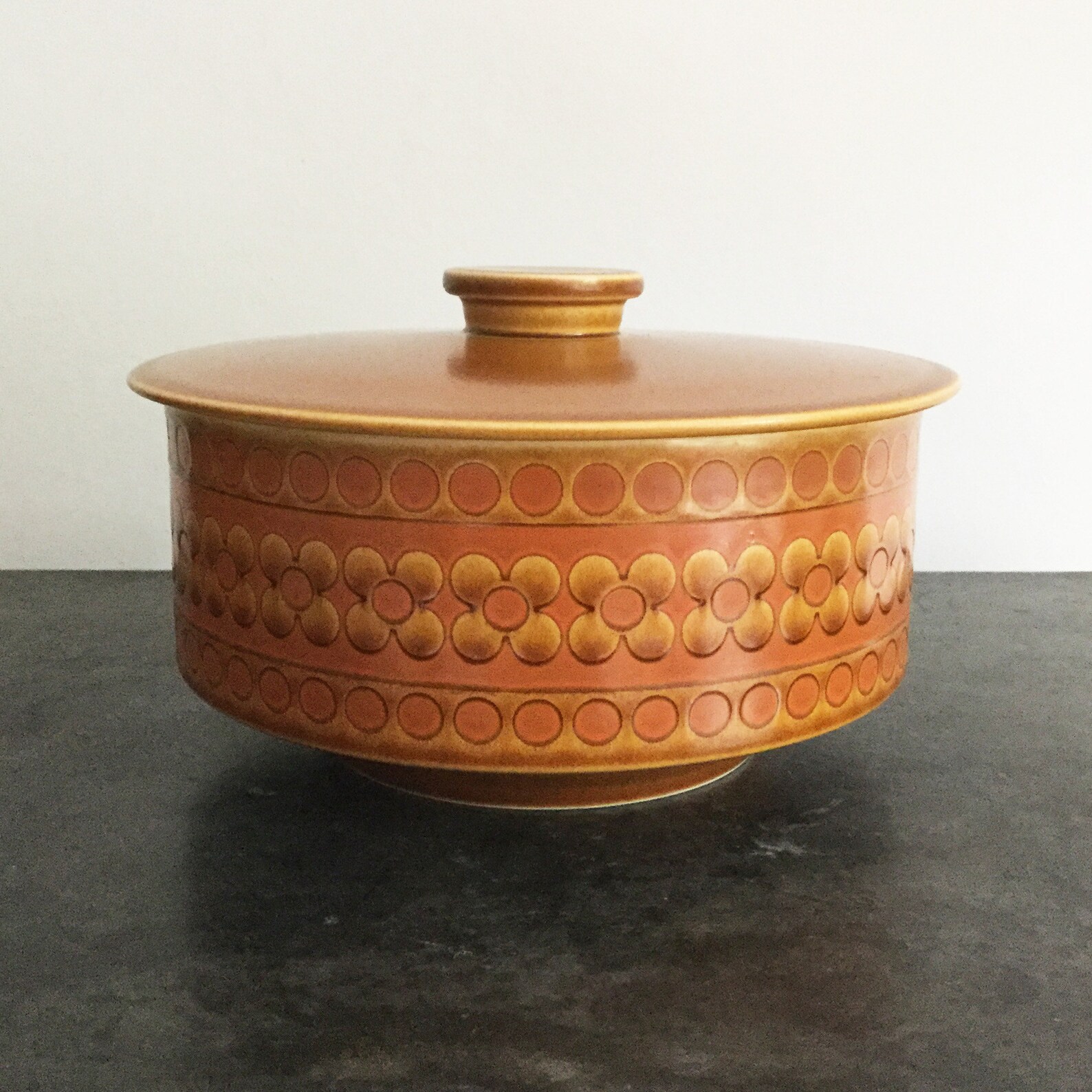 Hornsea Saffron serving dish / tureen with lid designed by Etsy
