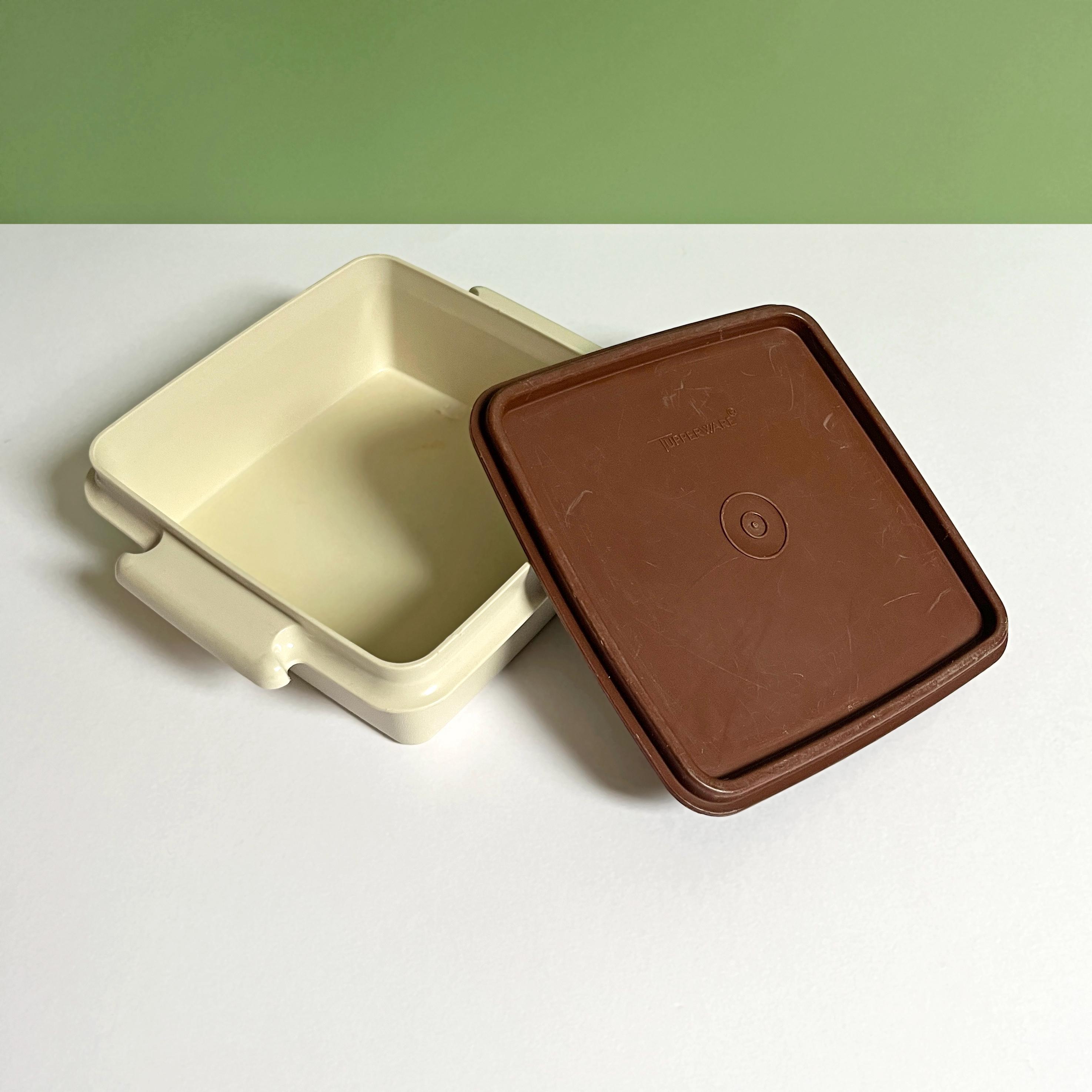 Boîte à Cornichon TUPPERWARE Pot à Condiments Vintage Ancien Cornichons Jaune • EUR 9,90