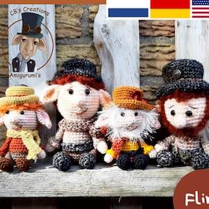 Flint the Tough Elf: Ready for any adventure! Amigurumi Crochet Pattern.