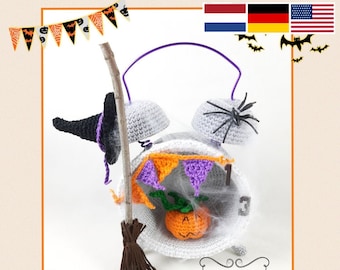 Highest Time for Halloween and Autumn, Amigurumi Crochet Pattern, Alarm Clock