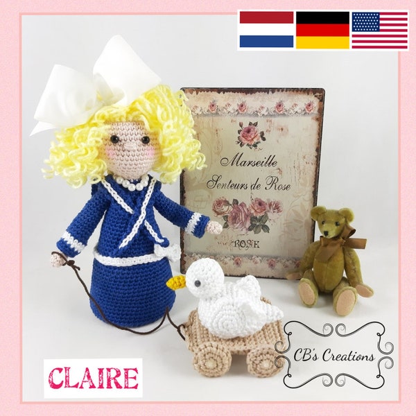 Claire,Nostalgie durch ein altes Foto, Amigurumi Hakelanleitung