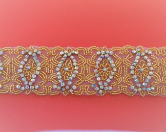 1 yard Rhinestone trim/ Rhinestone Chain/ Formal gown belt/ rhinestone  Swarovski shine silver,gold /clear, clear ab