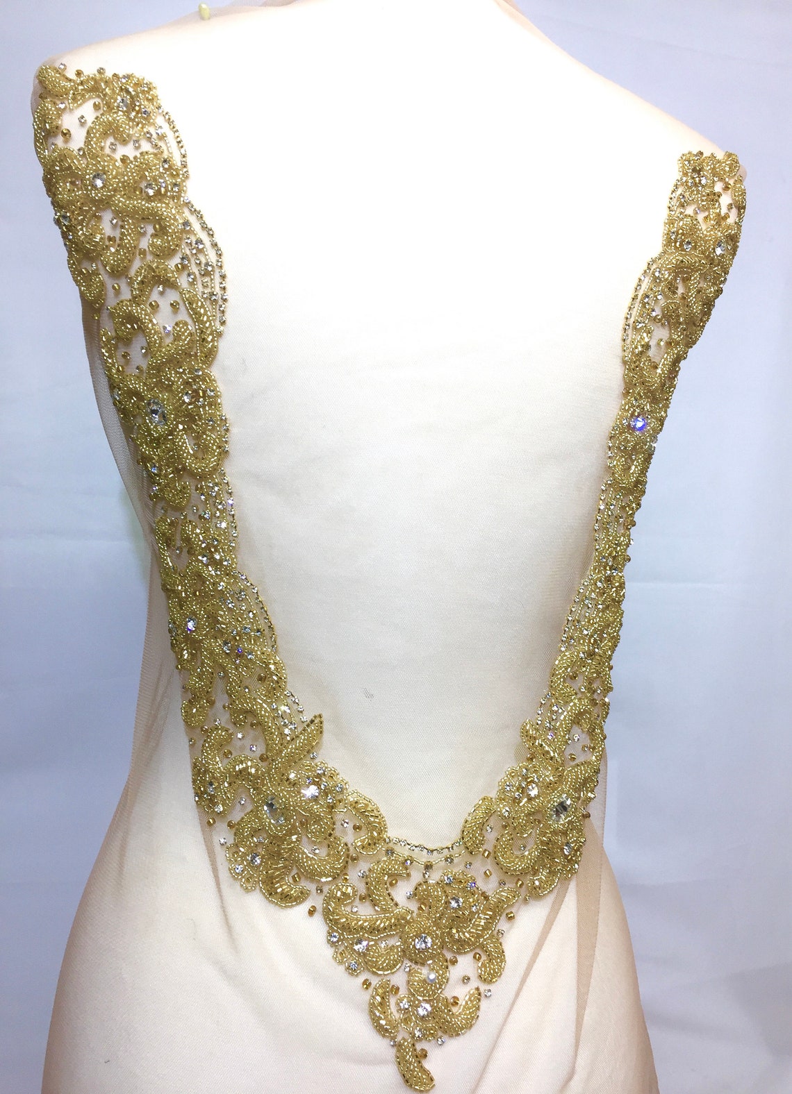 Designer Full Body Rhinestone Appliquebeaded Wedding Dress - Etsy