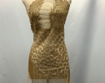 Designer Full body Rhinestone Applique,Bridal  Dress embroidery, inspiration from Beautiful  Shine , Evening engagement,prom