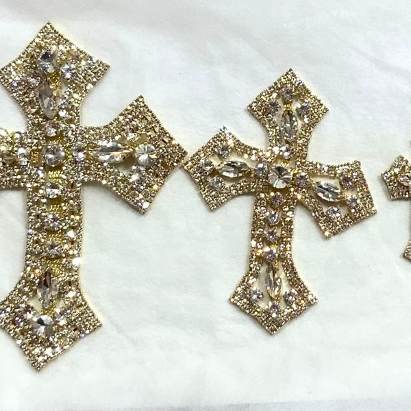 Rhinestone Cross /Rhinestone gold silver Formal rhinestone Sparkling shine, bright /candles /jackets /prom/ jewelry