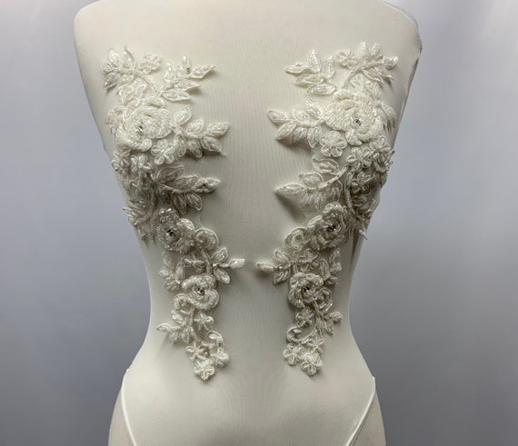 Designer Body Rhinestone Applique Beaded Wedding Dress Etsy