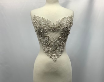 Designer Full body Rhinestone Applique,Bridal  Dress embroidery, beautiful  inspiration Shine , Evening engagement,prom