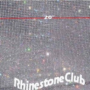 Strass Blätter / Strassstoff zum aufbügeln, 46cm lang und 15cm breit Steingröße 3mm