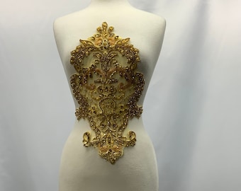 Designer Full body Rhinestone Applique,Bridal  Dress embroidery, inspiration from Swarovski Shine , Evening engagement,prom