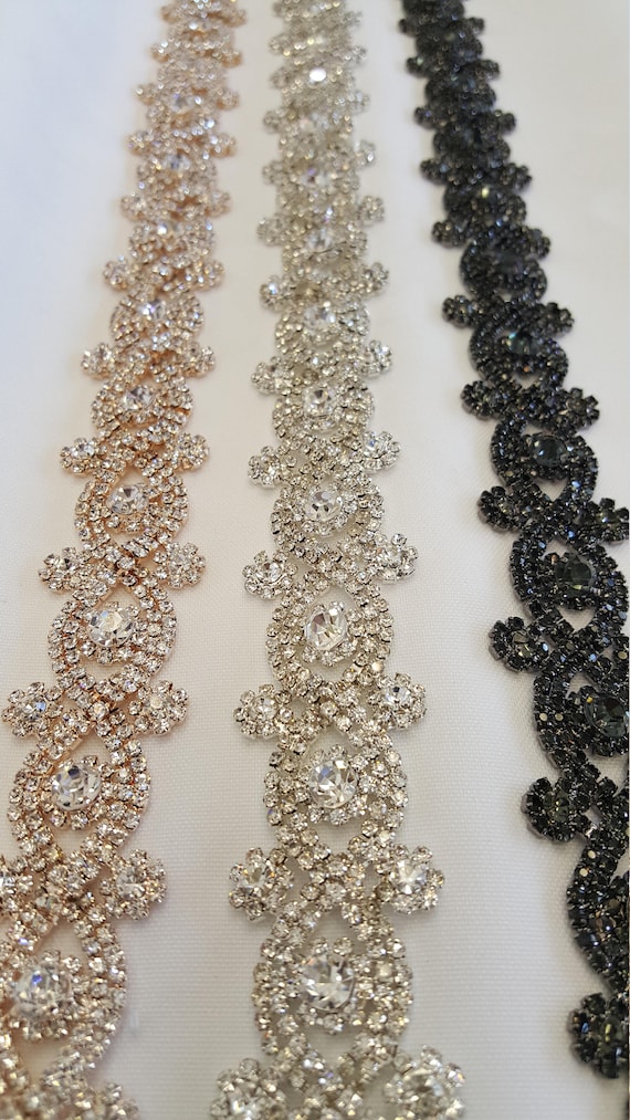 Rhinestone Trim/ Rhinestone Chain/ Formal Gown Belt  display picture 2