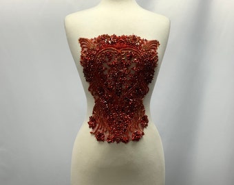 Designer body Rhinestone Applique engagement,Bridal,prom,evening, Dress embroidery   Beautiful applique lace ,tulle