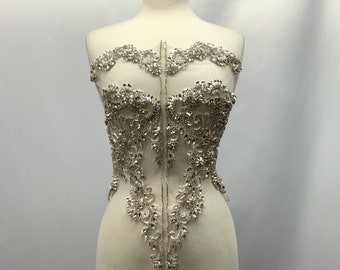 Beautiful body  applique Rhinestone Applique,Bridal  Dress embroidery, lovely ,inspiration Beautiful Shine , Evening engagement,prom