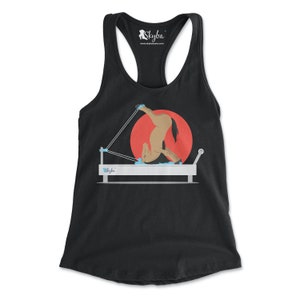 Horse on Pilates Reformer - Women&#39;s Racerback Tank Top