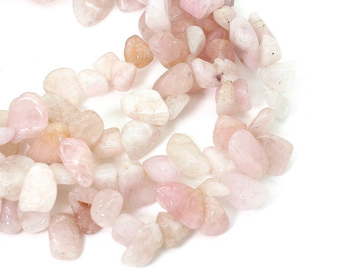 Morganite Beads, Natural Morganite Smooth Rough Freeform Nugget Loose Gemstone Beads - PGS220