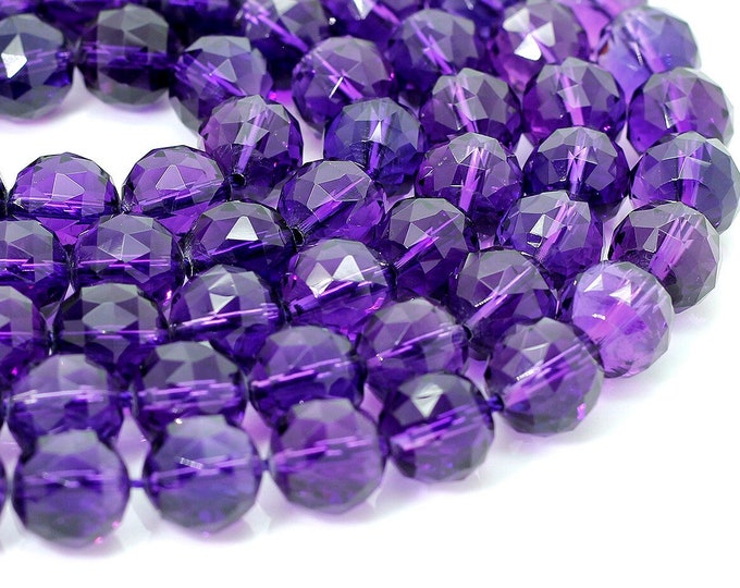 AAA Amethyst Beads, Natural Purple Amethyst Gemstone Faceted Round Gemstone Beads (6mm 8mm 10mm) - RNF106